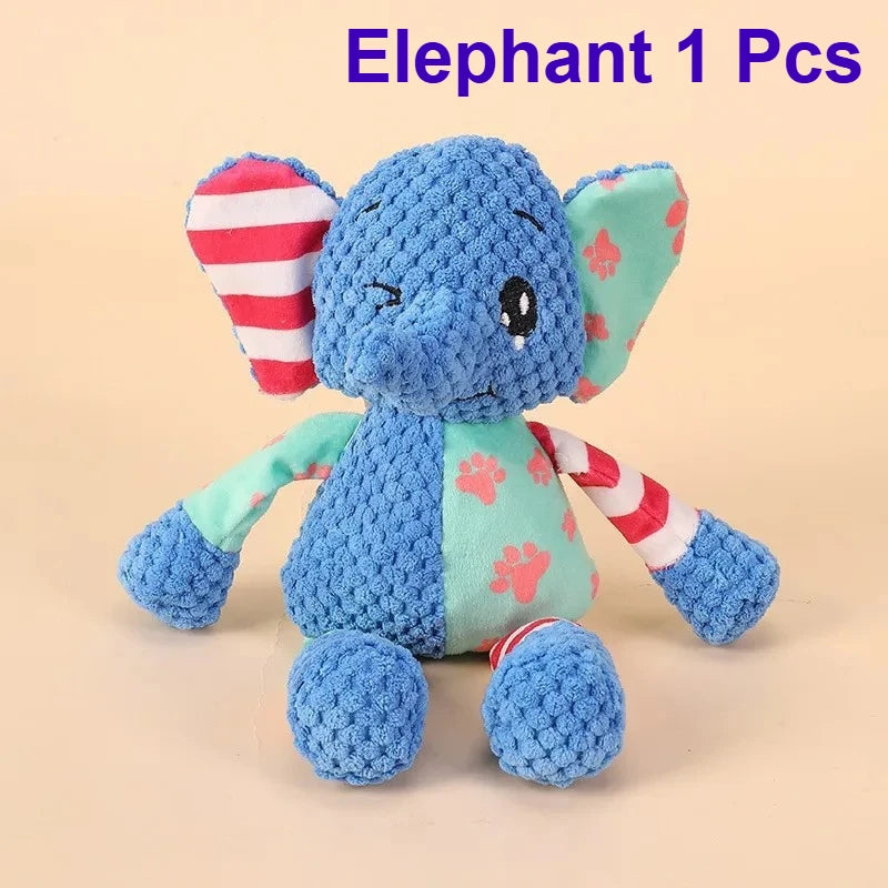1/2 Pcs Pet Voice Toys Dog Plush Teeth Grinding Anti Bite Interactive Cat and Dog Supplies Self Hi Training Toys
