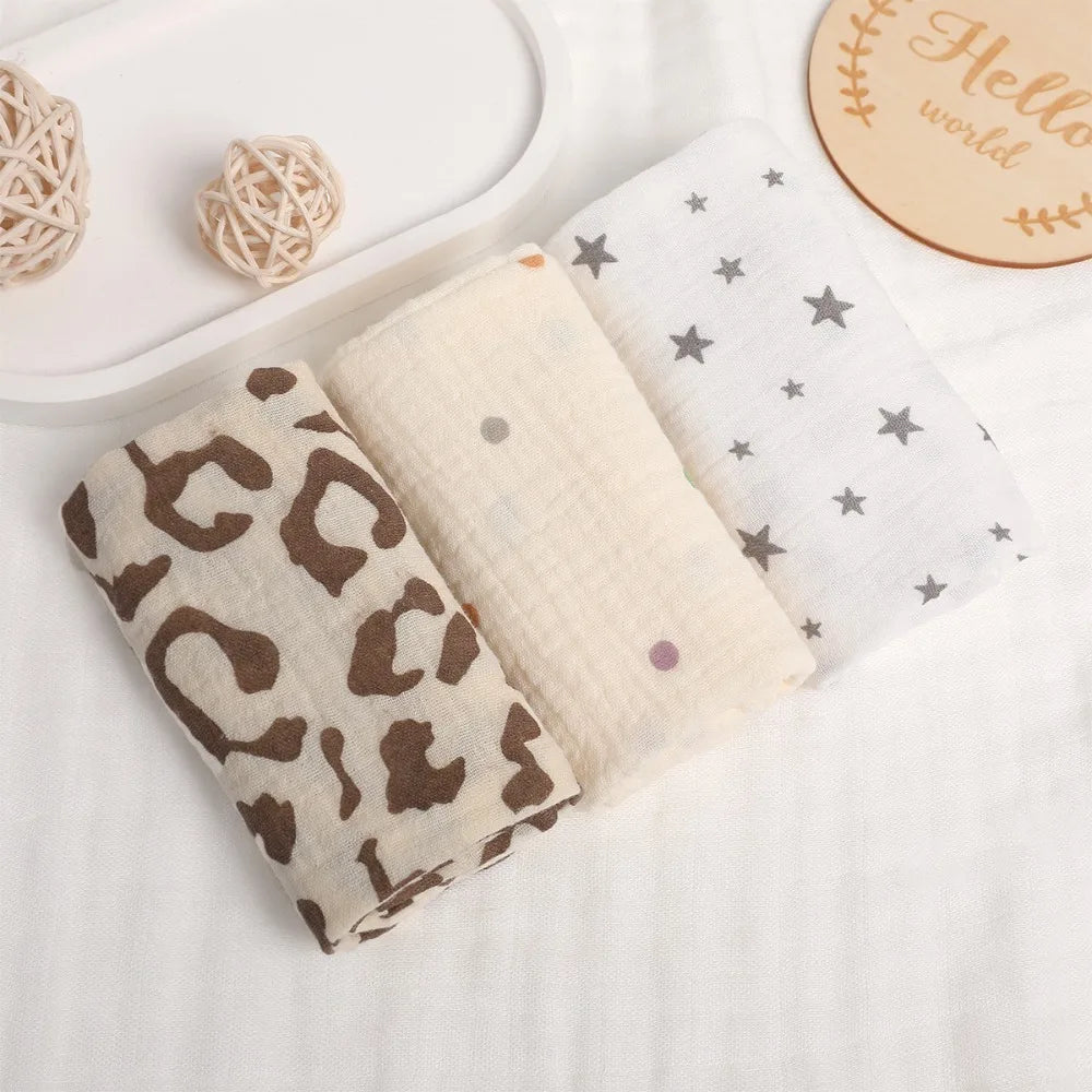 High Quality 4-Layer Pure Cotton Baby Cotton Washcloth Absorbent Soft Square Towels Baby Towels Gauze Cotton Newborn Burp Cloth