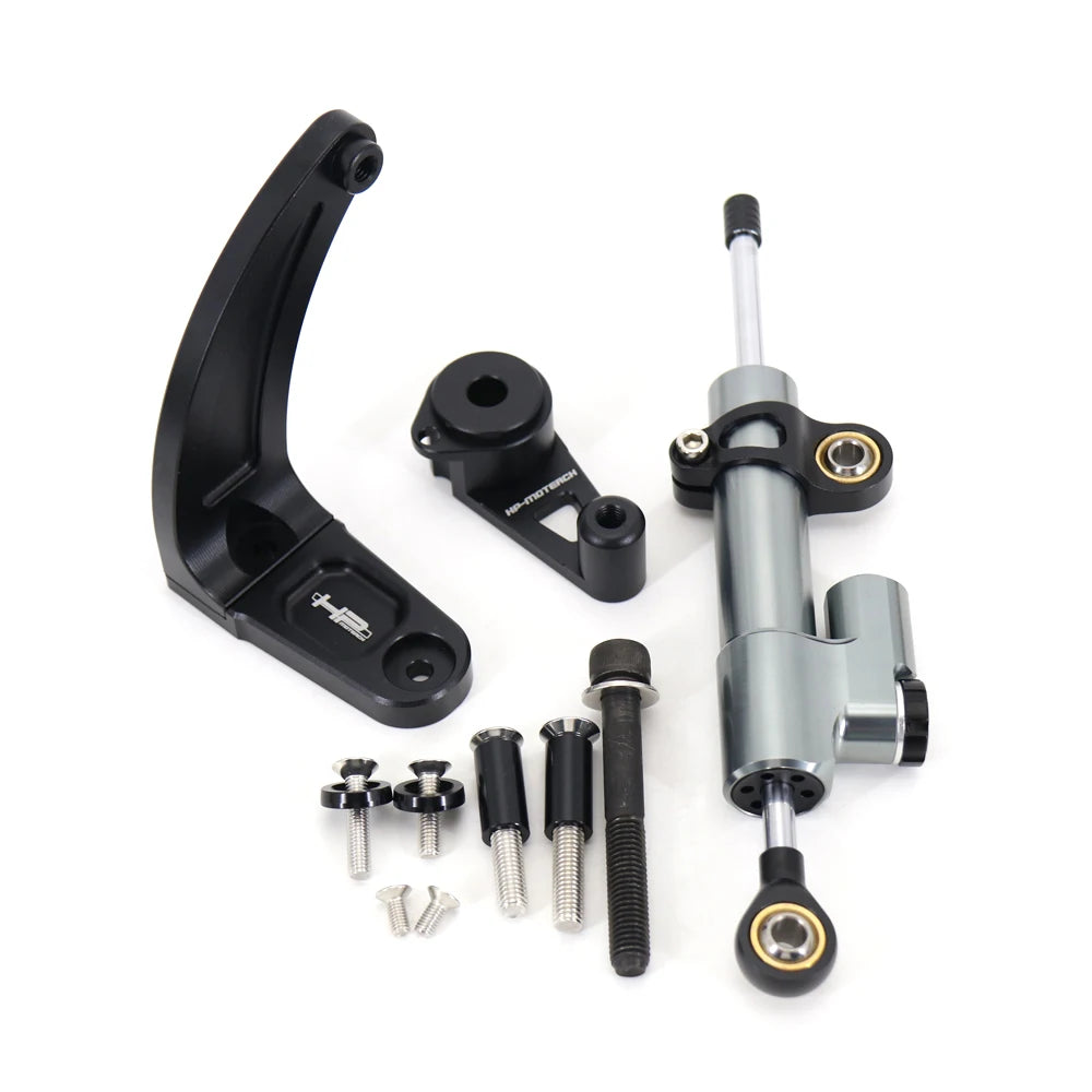 Electric Scooter Steering Stabilizer Carbon Fiber Damper, Mounting Bracket Kit for Dualtron Ultra 2 and Limited