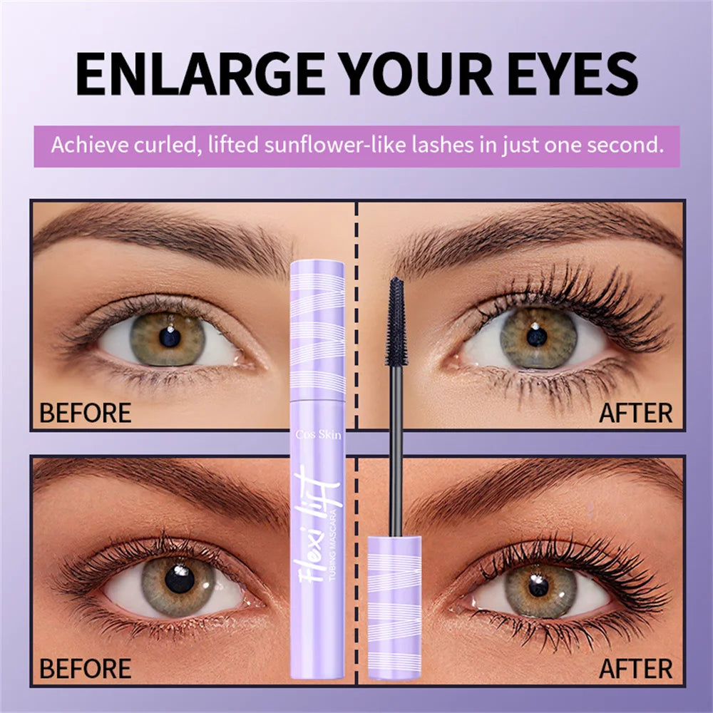 5D Waterproof Mascara Lengthening Eyelashes Long Lasting Sweatproof Mascara Black Silk Fibre Make Up Beauty Korean Cosmetics New