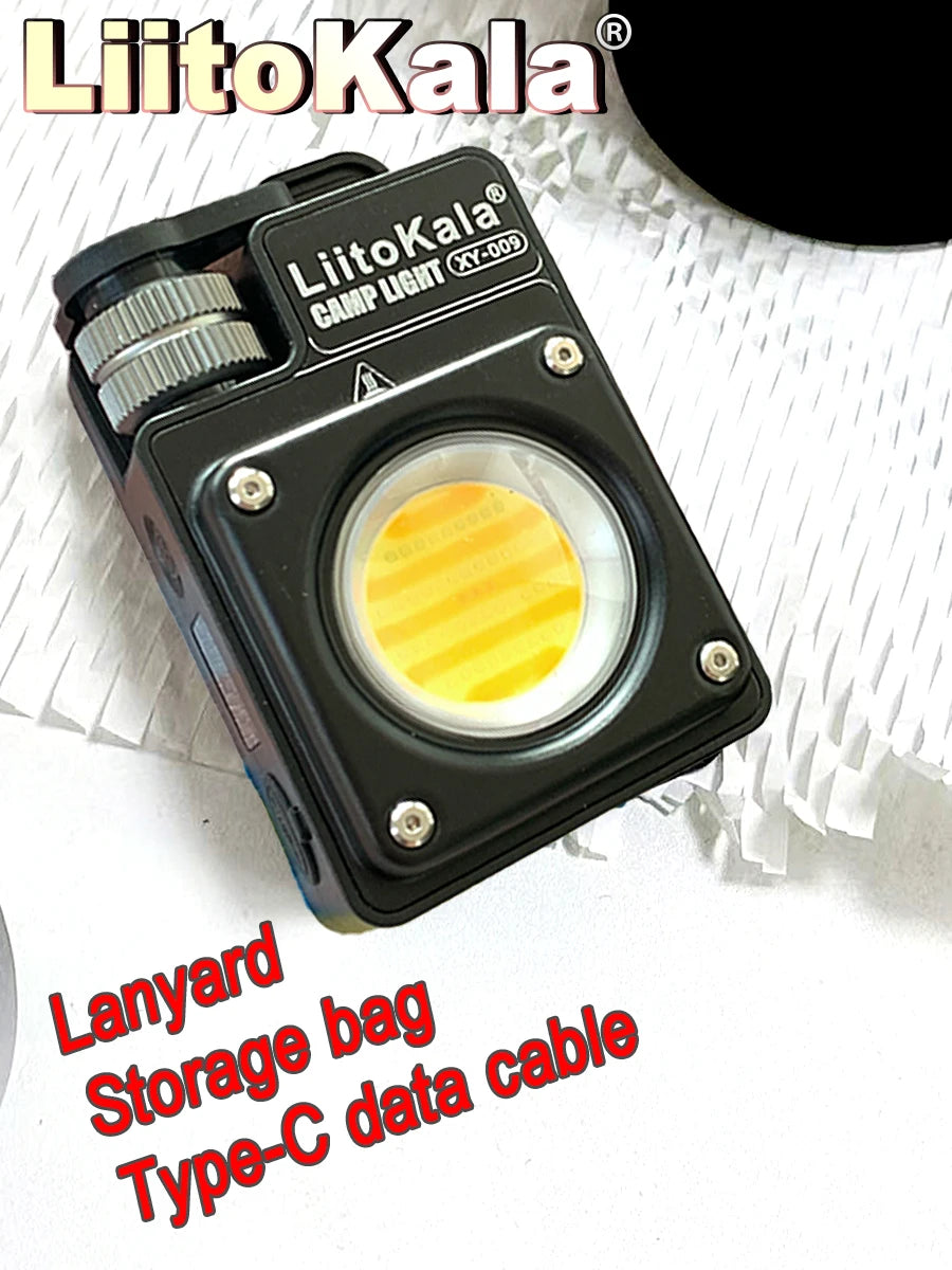 LiitoKala multifunctional mini "camera" light 3500LM large floodlight, suitable for hiking, outdoor activities, work, and picnic