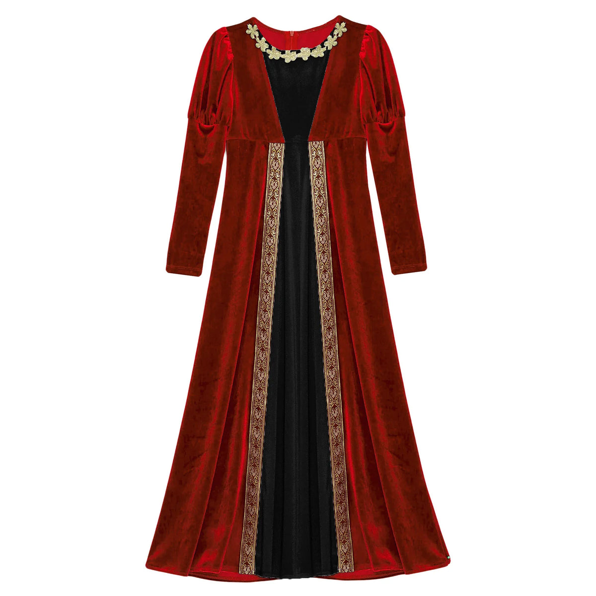 Children Girls Halloween Medieval Renaissance Vampire Cosplay Costume Ancient Roman Princess Dress Long Sleeve Retro Velvet Gown