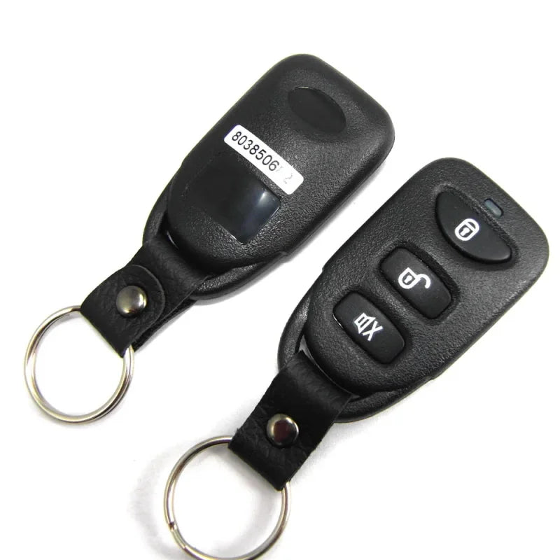 Portable Auto Car Alarm System Universal 12V One Way Vehicle Burglar Alarm Security Protection & 2 Remote Control Auto Burglar