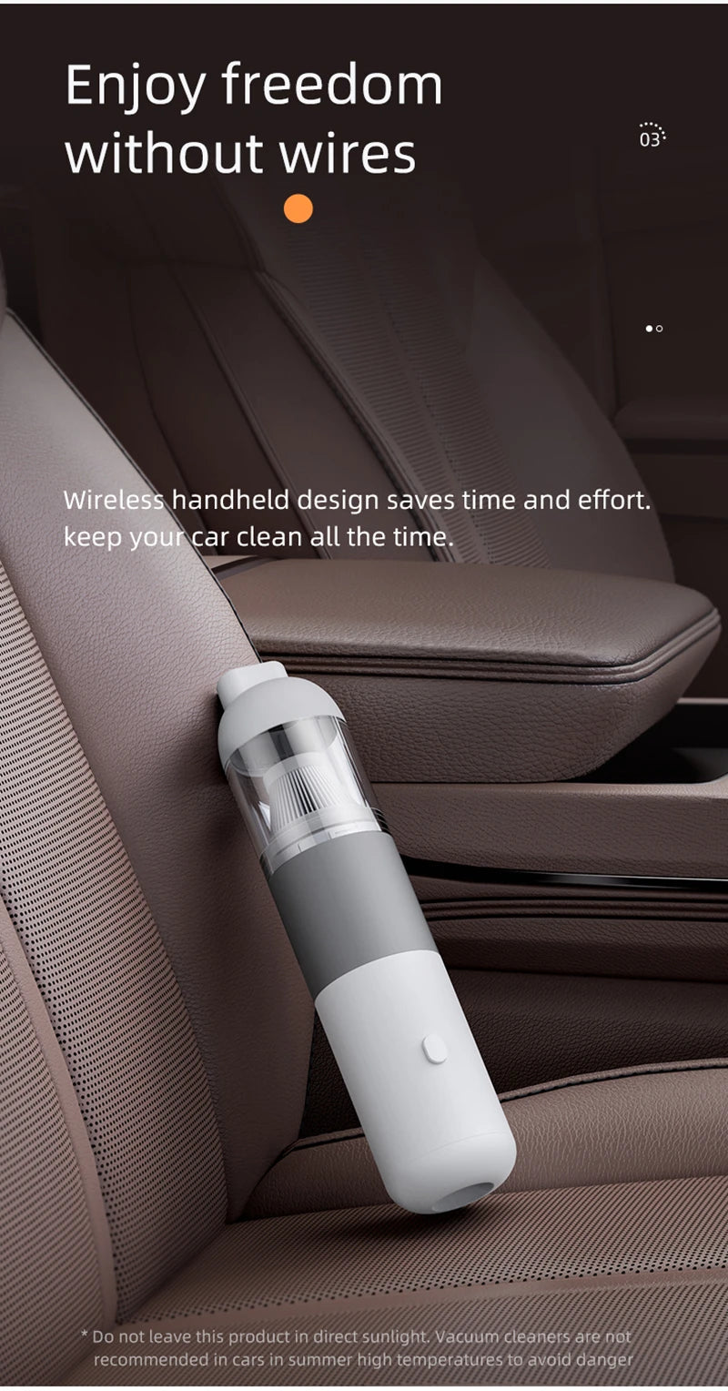 Xiaomi Car Vacuum Cleaner Super Strong Suction Power For Cars Wireless Handheld Small Portable Suction And Blowing Integrated