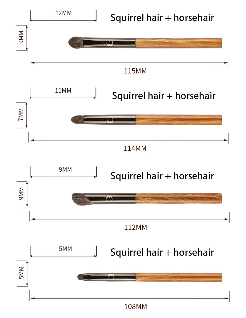 Star Moon Series 8 Makeup Brush Set Grey Mouse Hair Horse Hair Animal Hair Resin Star Moon Fashion Design Facial Makeup Brush