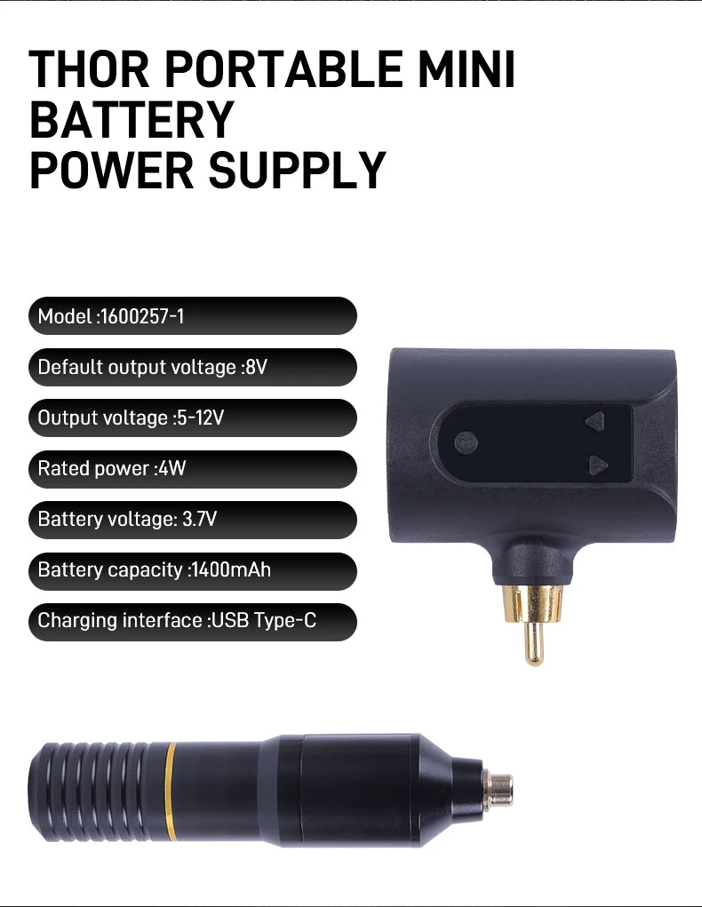 YILONG Wireless Tattoo Gun Kit With 1400MAH Power Professional Rotary Tattoo Machine Pen Set for Tattoo Artist and Beginners