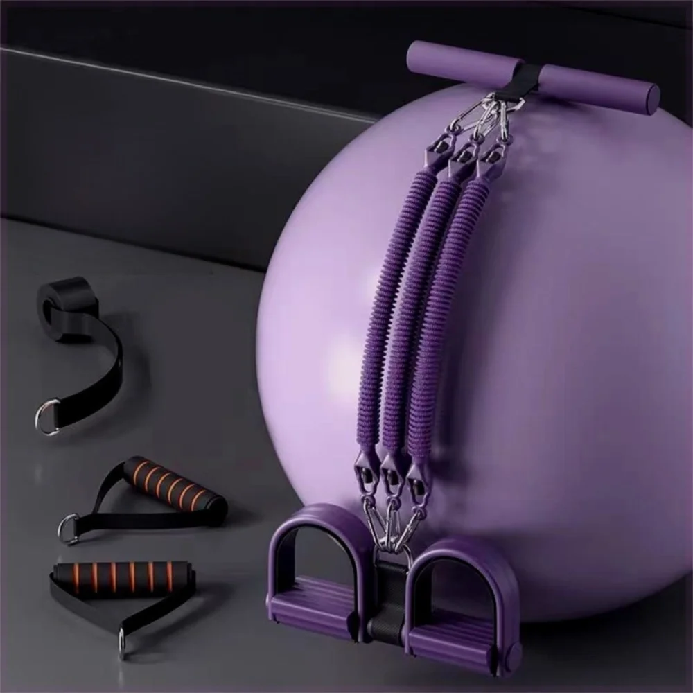 Multifunction Fitness Tension Rope with Handles Adjustable Tension Pedal Ankle Puller Non-Slip Exercise Resistance Band