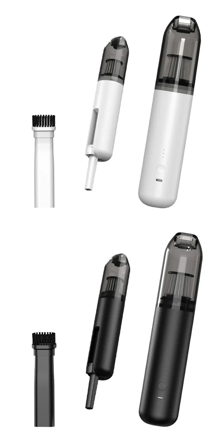 Handheld Cordless Car Vacuum Cleaner Strong Suction Power USB Rechargeable Hair Remover and Dust Collector for Home/Car Use