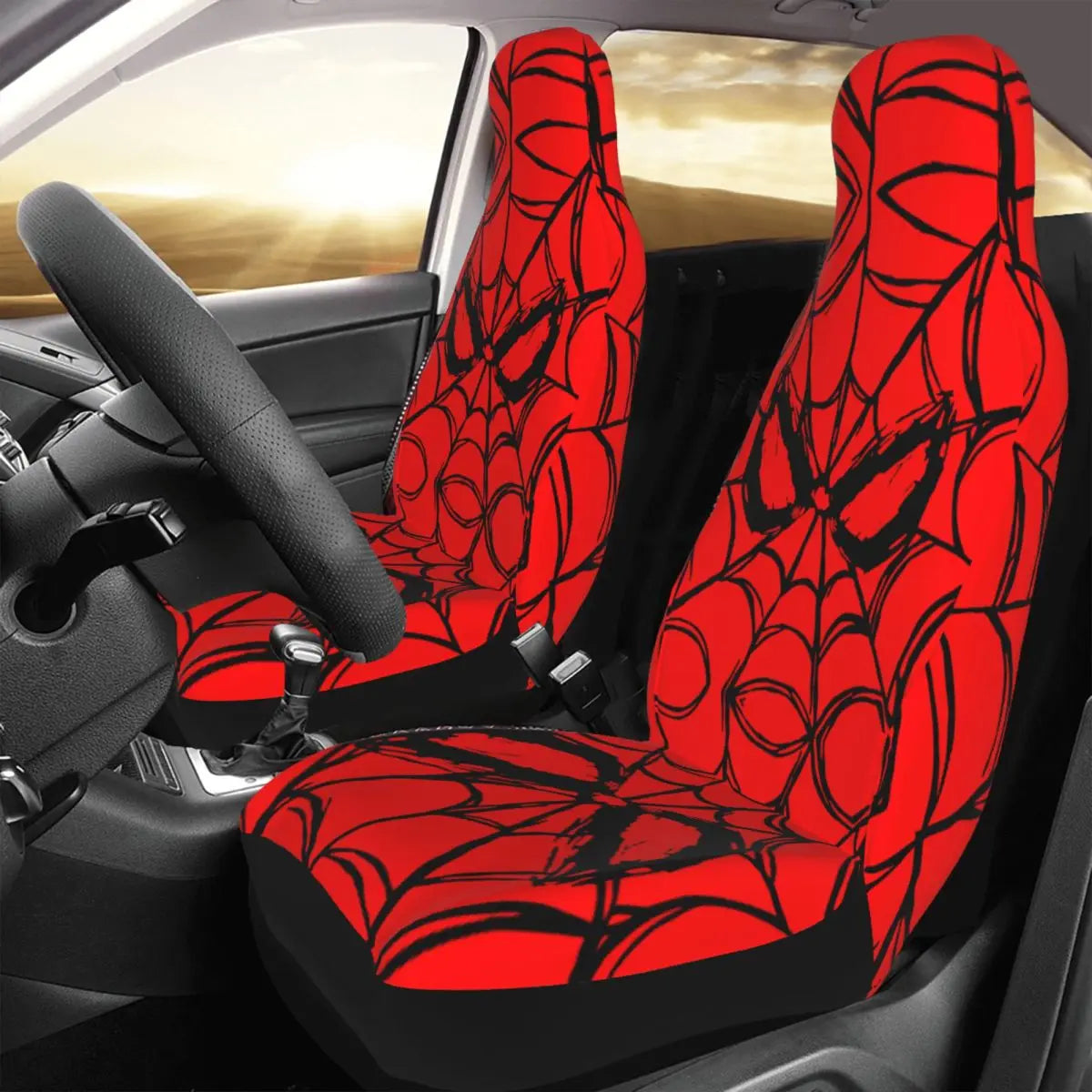 Spidey Spiderman Universal Car Seat Cover for most cars Suitable For All Kinds Models Superheros Seat Covers Polyester Fishing