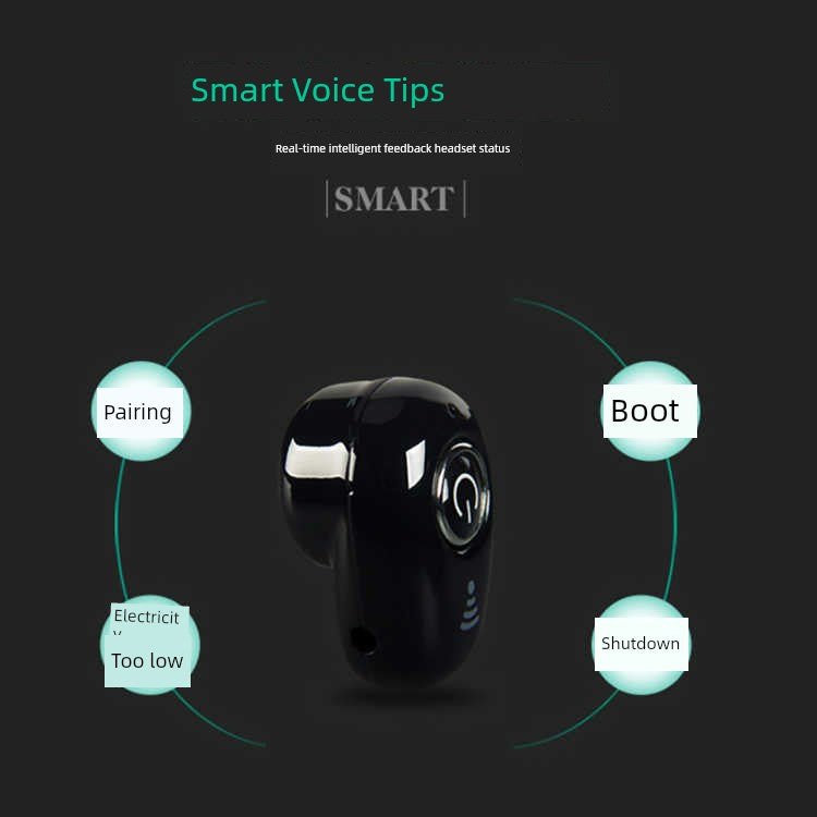 Invisible Not Flashing Light Bluetooth Headset Wireless Driving Running Sports Oppo15 R17 Huawei P20 Xiaomi Neutral