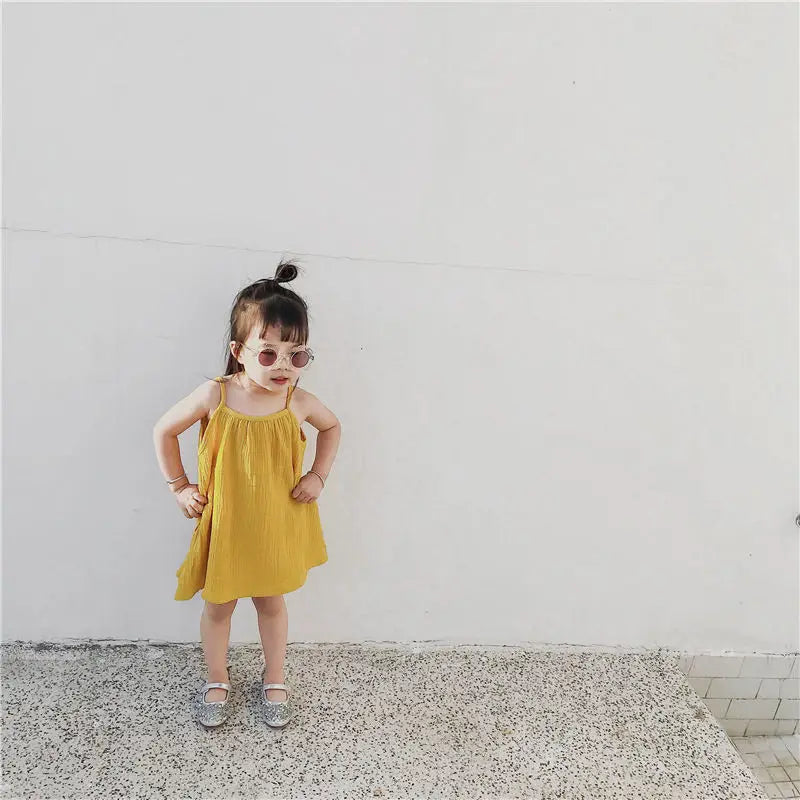 Cute Cotton Baby Dresses One-piece Summer Beach Sundress Muslin Dress for Girls Christening Carnival Costume Baby Newborn Items