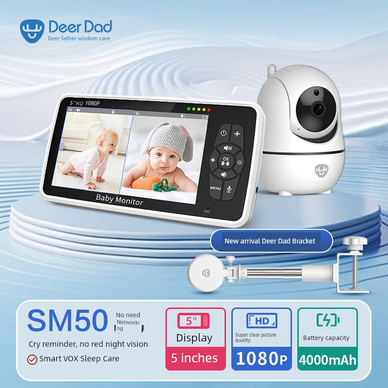 Smart Home Baby Child Sleeping Monitor Wireless HD Night Vision Voice Intercom Cry Reminder for Newborn to 10 Years Old