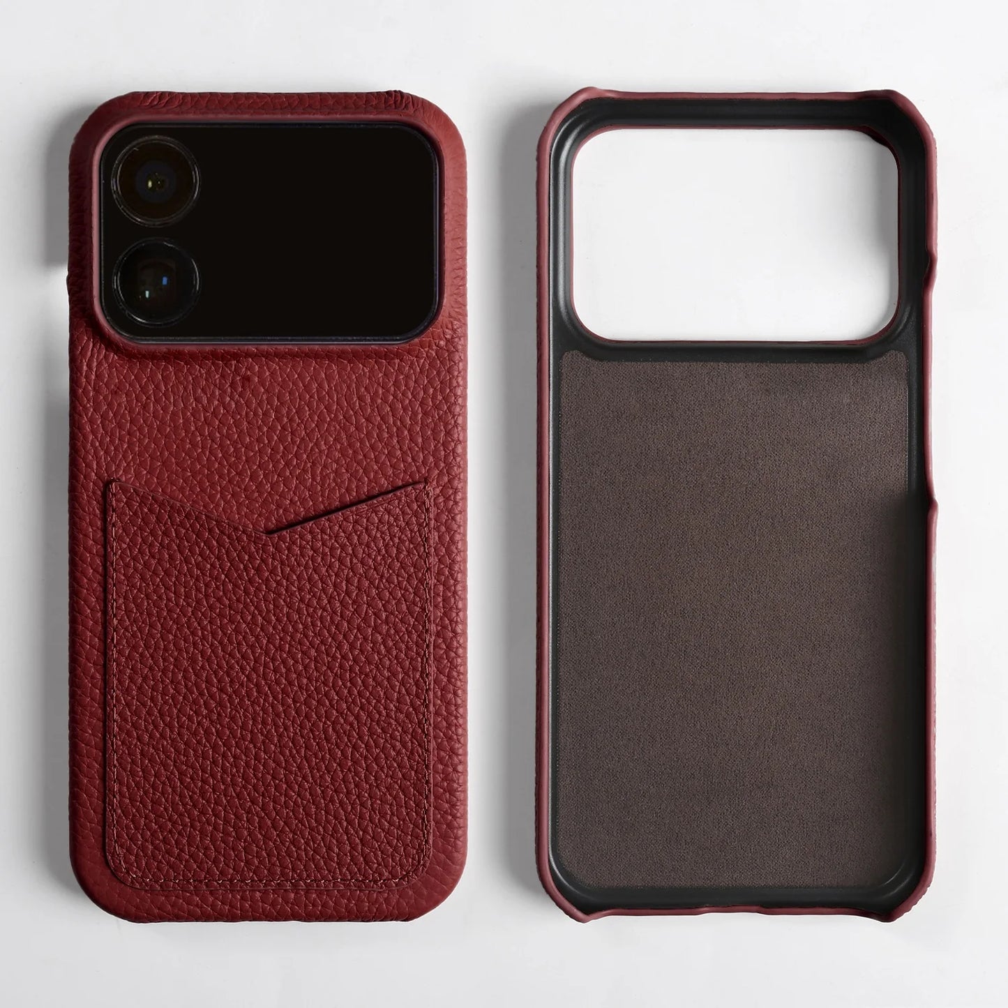 Premium Card Slot Genuine Leather Case For iphone 17 Pro Max 16 15 14 16e 17e 12 13 Mini 11 Phone Back Cover Case Coque Funda
