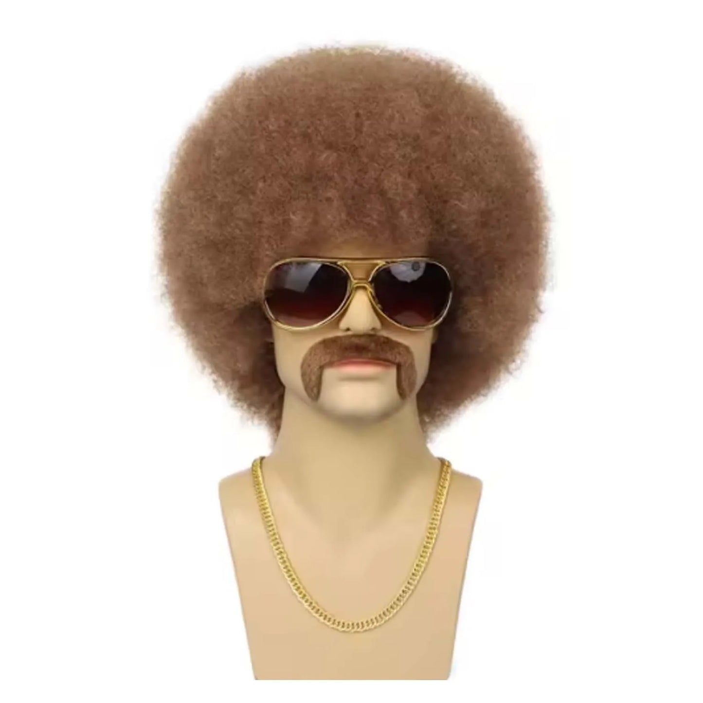 Synthetic 70S 80S Men’s Afro Wig for Disco Party Hippie Extensionsro Curly Retro Disco Rocker Wigs for Costume Halloween Cosplay