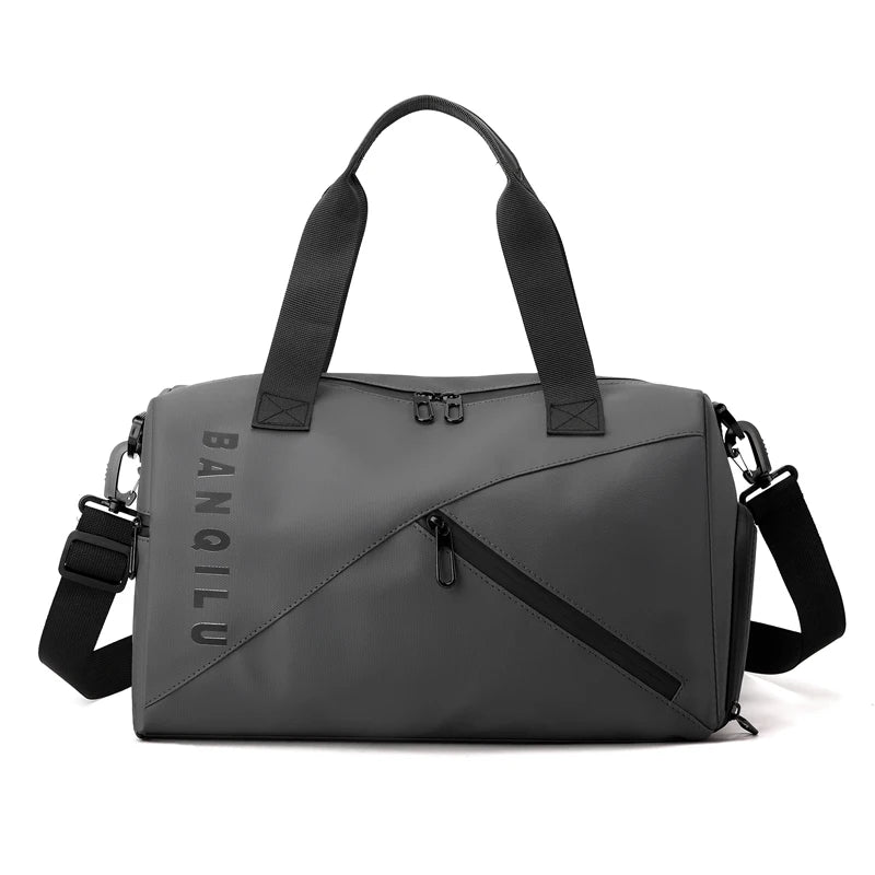 Unisex Large Capacity Handbag Crossbody Shoulder Bag Water-resistant, Gym Bag, Travel Bag for Men, Also Fits on Luggage Trolley