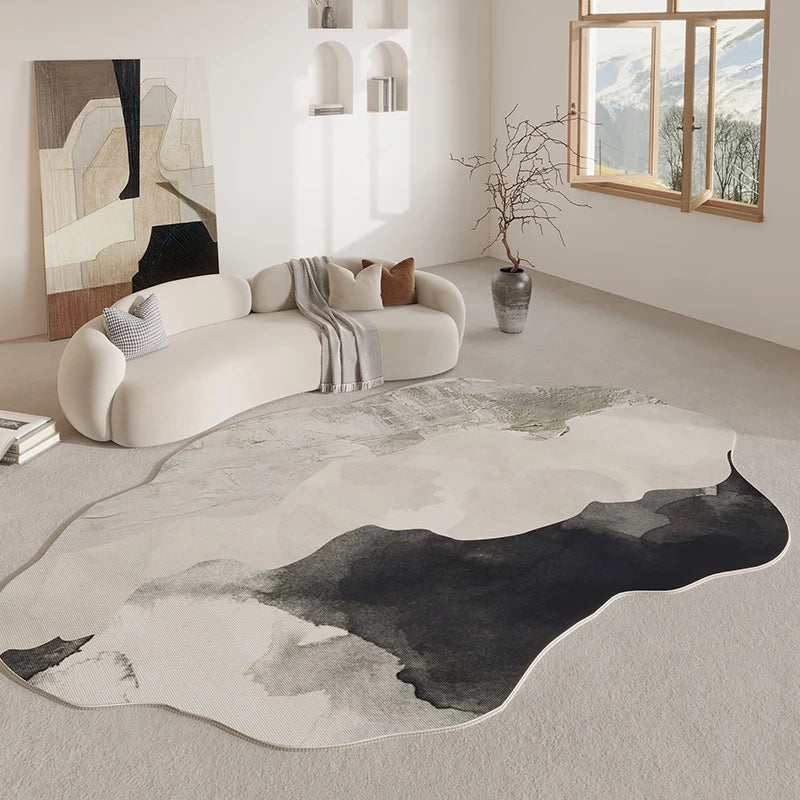 Luxury Retro Carpets for Living Room Irregular Shape Bedroom Decor Soft Carpet Modern Art Cloakroom Rug Thickened Anti-slip Mat