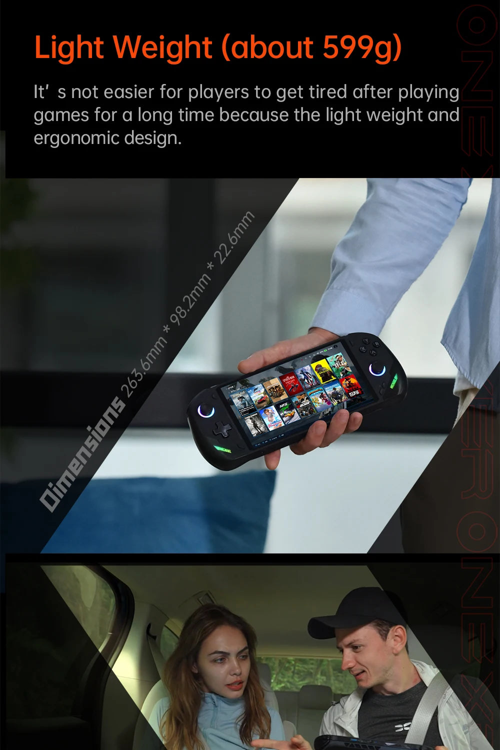 OneXPlayer OneXFly F1 Pro AMD AI 9 HX 365 370 OLED 144Hz Screen Gaming Handheld Console 3A Gamepad 7” PC Game Computer Laptop