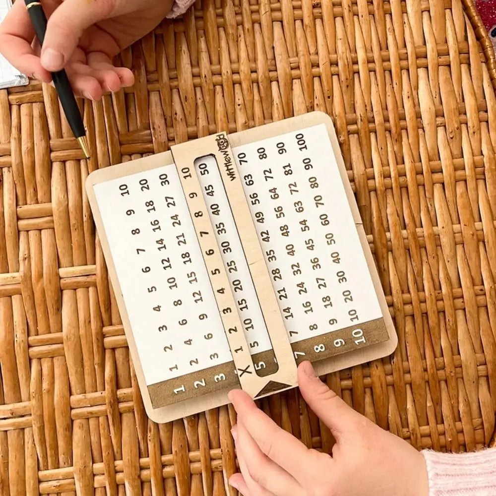 Children Wooden Slidable Multiplication Tables Montessori Toys Math Counting Board Teaching Tool Learn Educational Toys for Kids