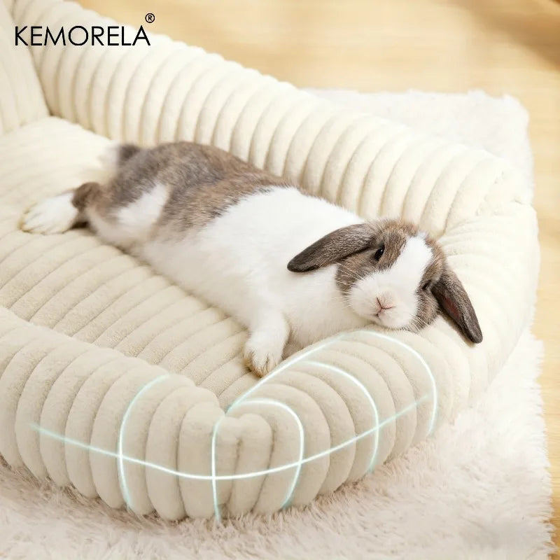 Soft Small Pet Bed - Cozy Hamster Rabbit Guinea Pig Sleeping Nest, Machine Washable Mat for Cage, Indoor Outdoor Use, Breathable