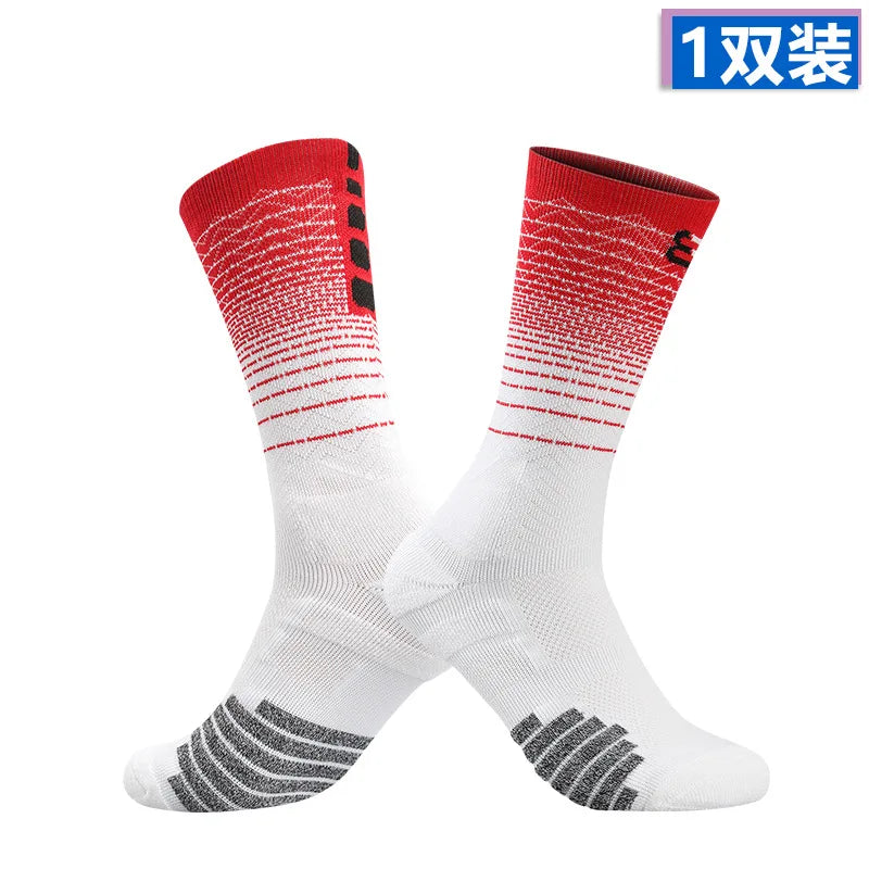 Sport Cycling Basketball Socks Compression Running Man Black Trend Breathable Long Hiking Damping Athletic Professional Big Kids