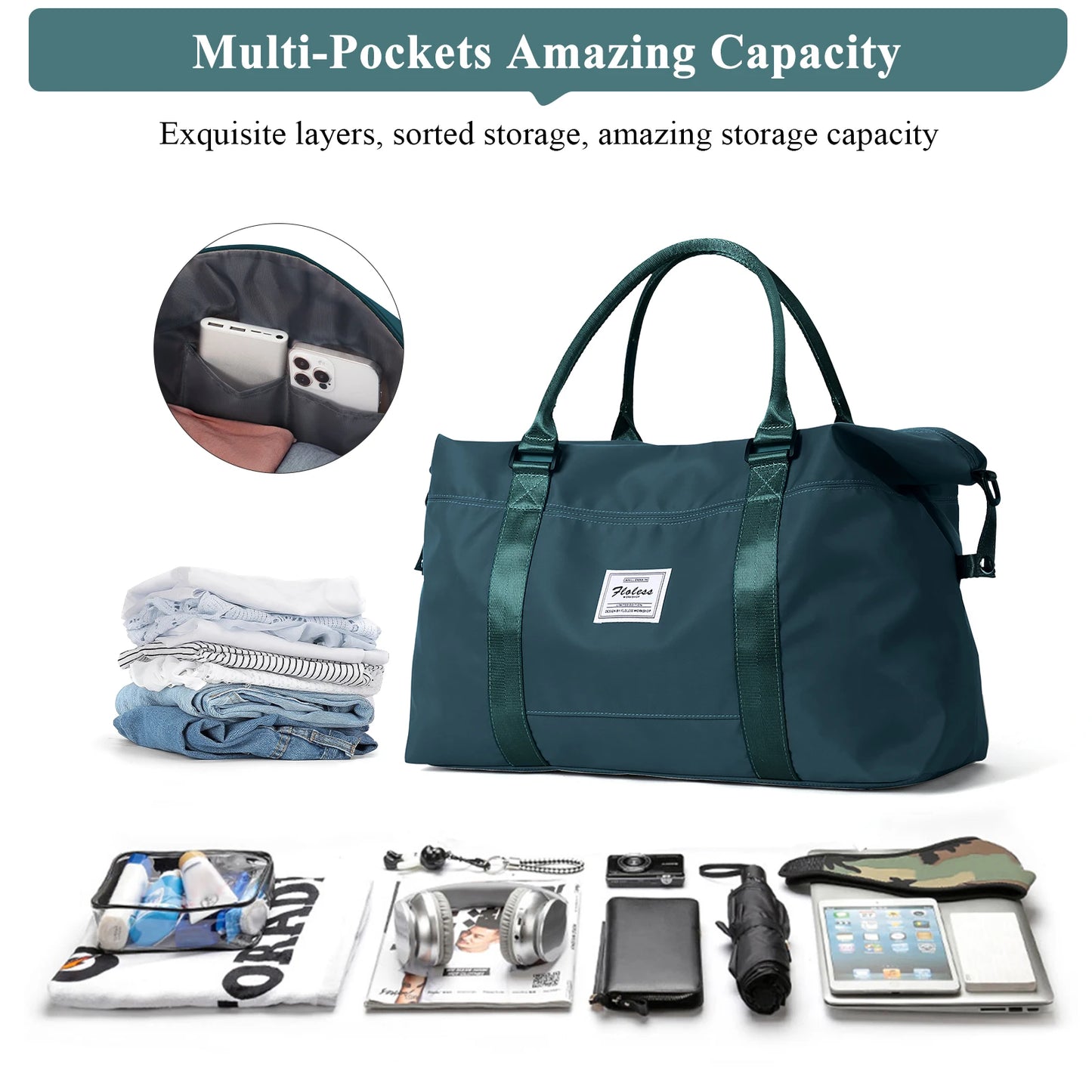 Weekender Travel Bag for Men Gym Bag for Women, Hospital Bag for Work and Delivery, Overnight Bag Travel Duffel Hand Luggage Bag