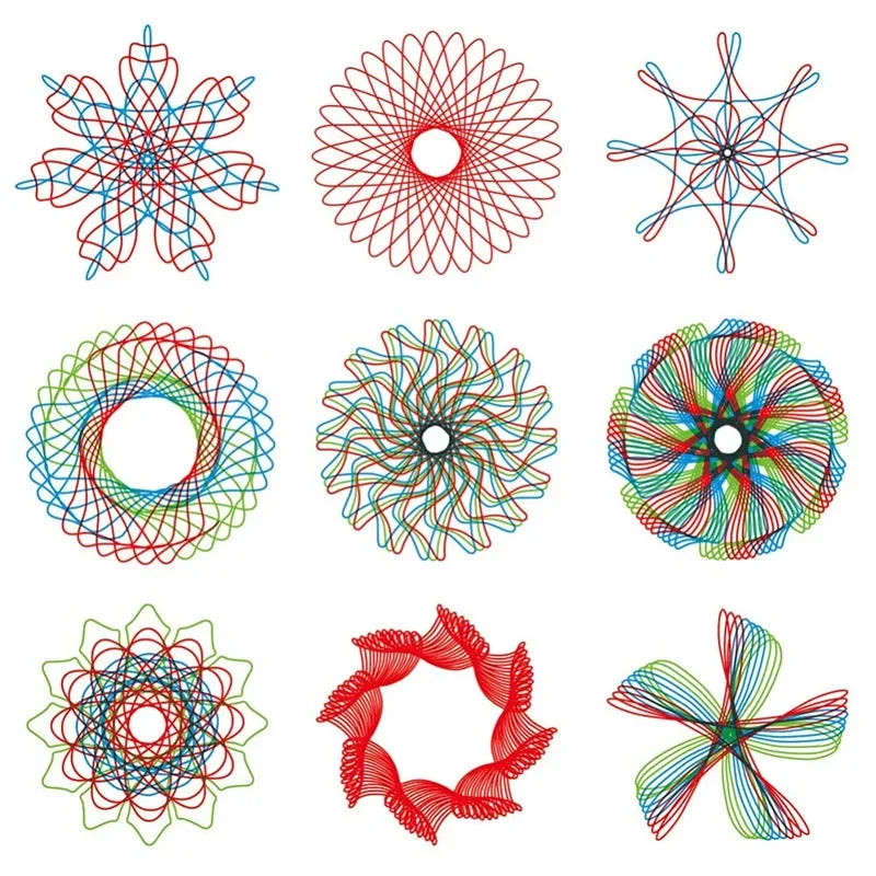 10-33pcs Spirograph Design Arts Craft Kit Classic Amazing Rainbow Magic Scratch Paper Set Children Kids Educational Drawing Toys