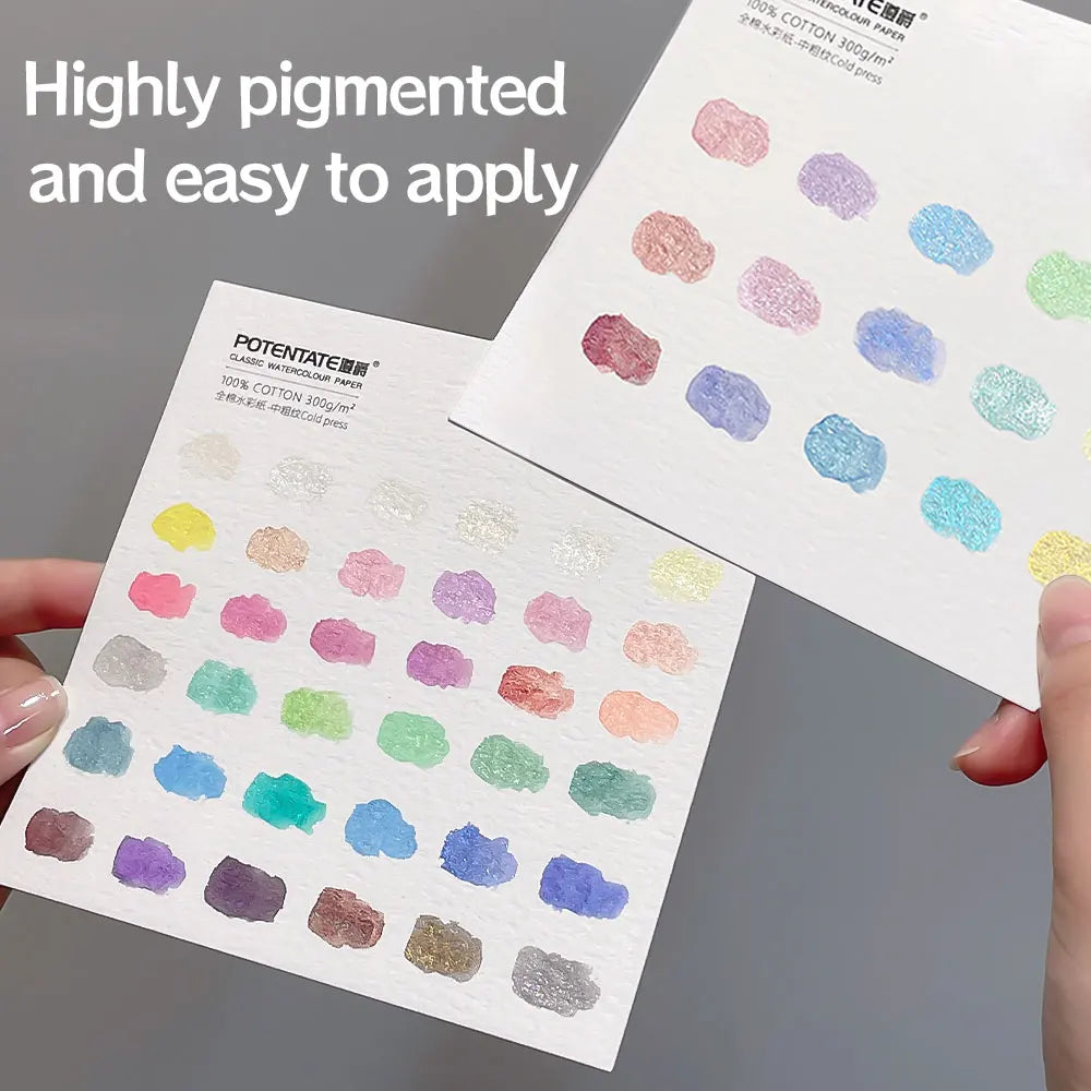 15/36 Color Pearlescent Watercolor Set,Easy-Blend Metallic Shimmer,Solid Paint for Nail Gel/Cat Eye Polish, DIY nail art Kit