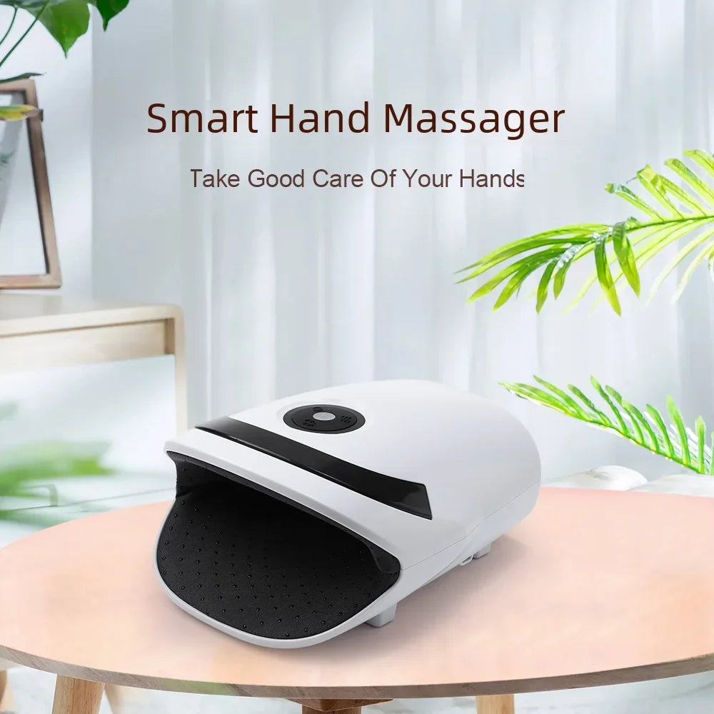 Electric Hand Massager Air Bag 3 Modes Hot Compress Kneading Hand Massage Machine Promote Finger Blood Circulation Relax Hands