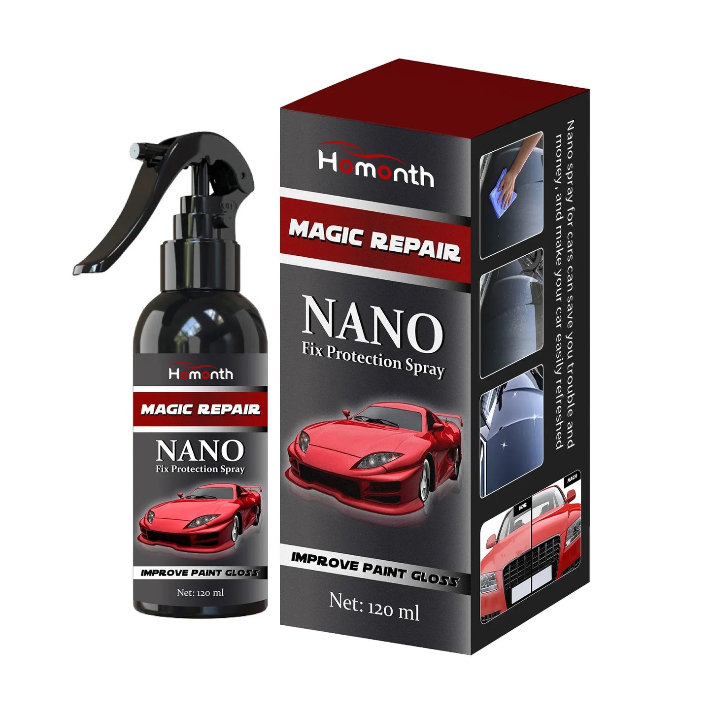 Graphene Nano Ceramic Car Coating Kit - Universal Professional Car Beauty, High Gloss Car Paint Protection, Long-Lasting Gloss