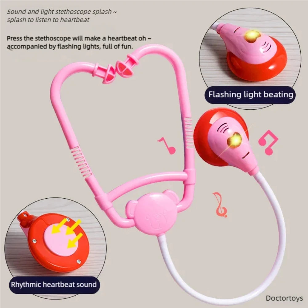 WizKidz Doctor Nurse Role Play Set Medical Tools With Stethoscope & Injectors In A Pretend Play Trolley Box Ideal Gift for Kids