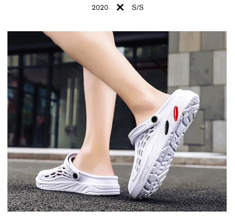 Large Size 36-49 Trend Summer Sandals For Men White Comfortable EVA Casual Clogs Man Lightweight Anti-slip Men's Beach Slippers