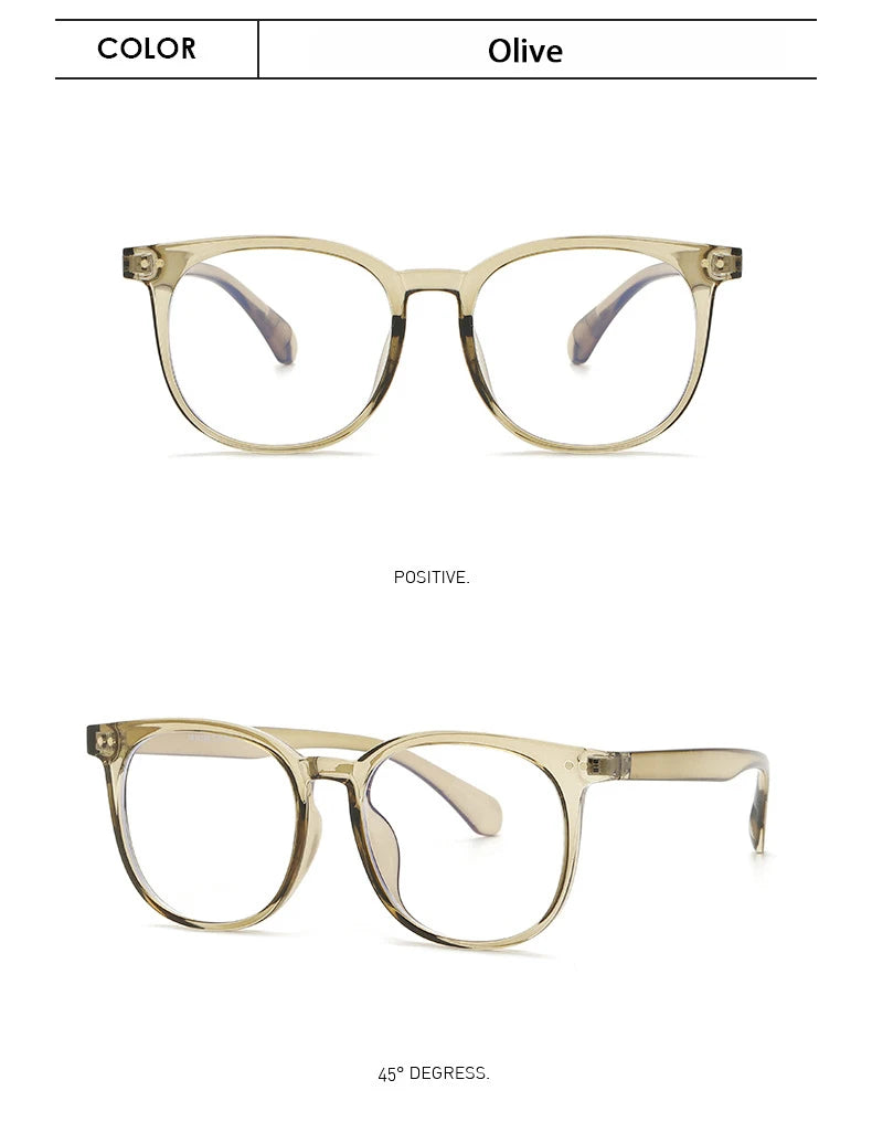 New TR round frame anti-blue light glasses for men and women plain lenses can be fitted with prescription lenses