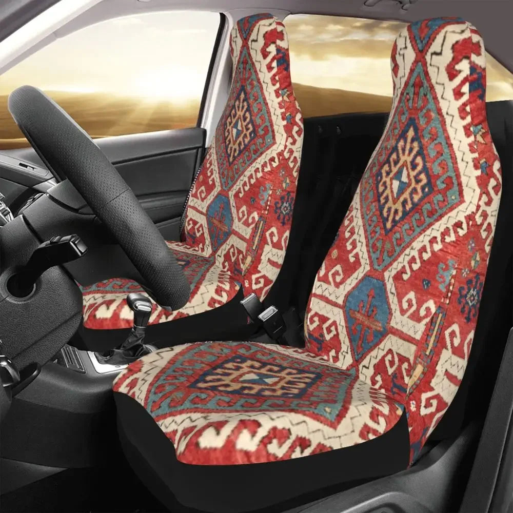 Boho Aztec Universal Car Seat Cover Four Seasons Women Ethnic Persian Tribal Car Seat Cushion Fabric Hunting