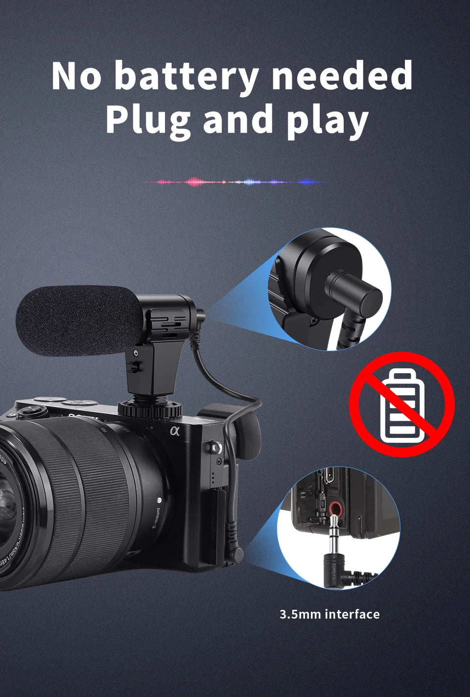 MAMEN Video Recording Microphone with ConyHair Windshield 3m Distance Cardioid Pickup for Camera Phone Livestream Vlog Interview