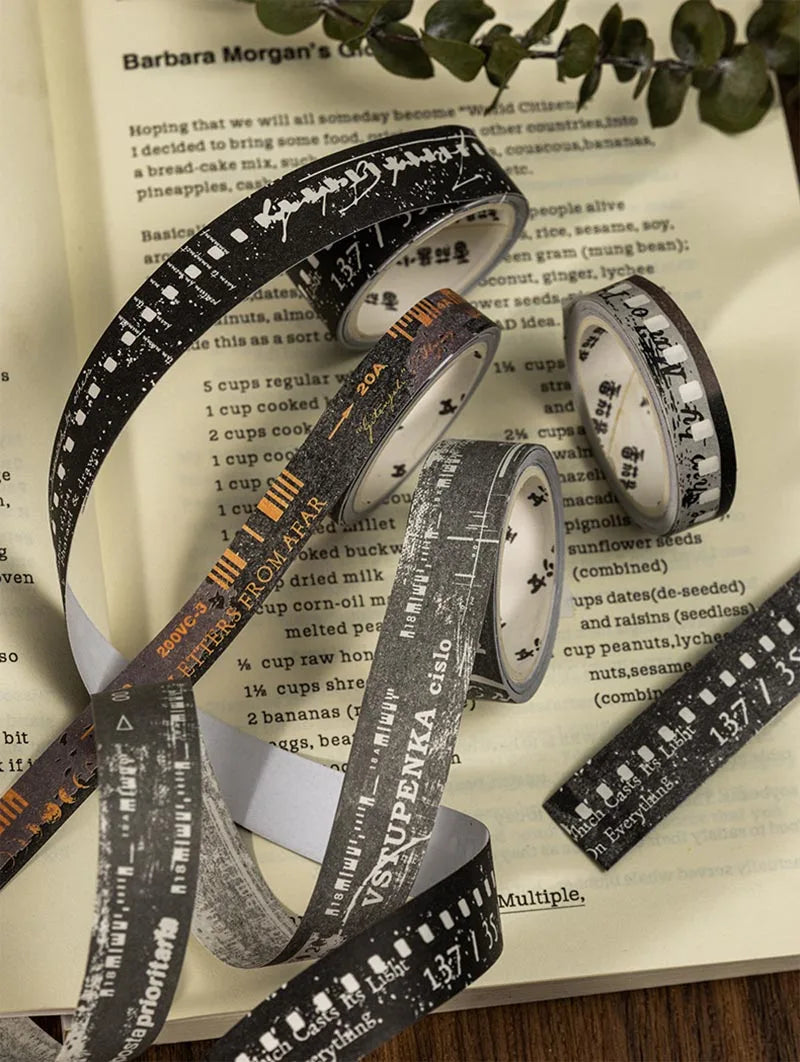 4Pc/Set Former Book Pavilion Series Paper Tape Washi Masking Decorative Collage Adhesive DIY Scrapbooking Hand Made Stationery