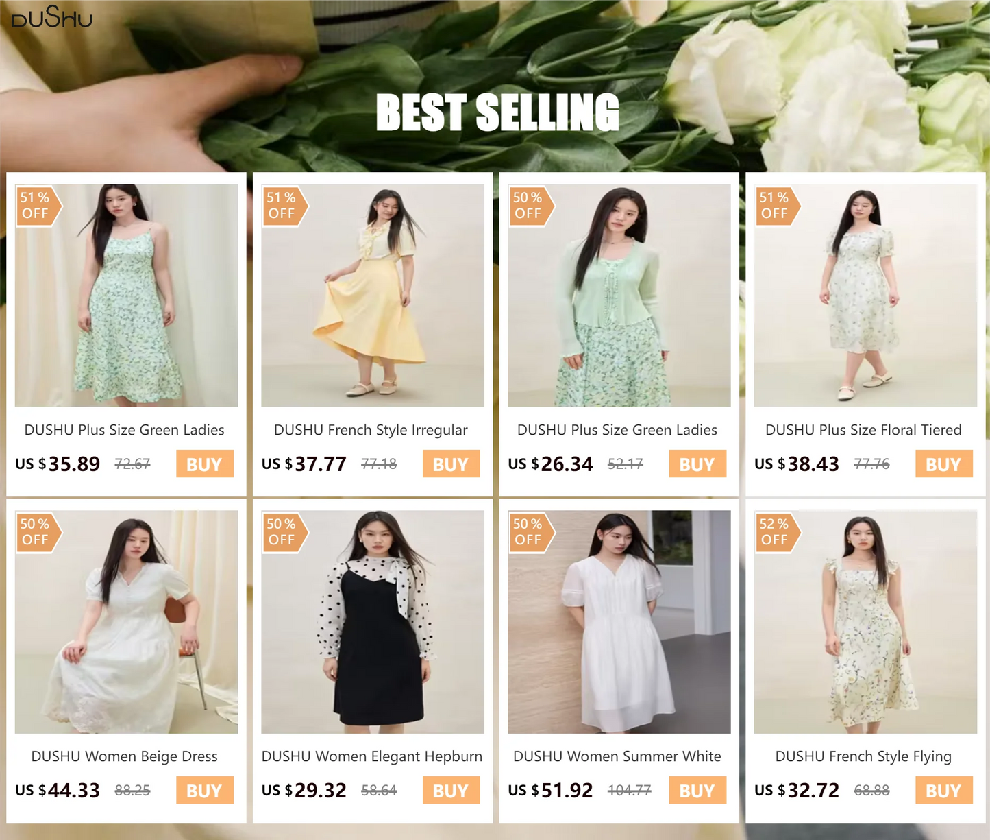 DUSHU Doll Collar Lovely Casual Commuting All-match T-shirt 2024 Summer New Design Simple Temperament Top 24DS82335