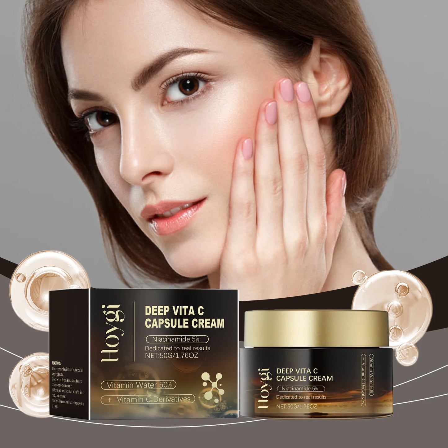 Deep Vita C Capsule Cream Collagen Face Moisturizer Anti Aging Gel Firming Repairing Fade lines Hydrating Skin Care Products