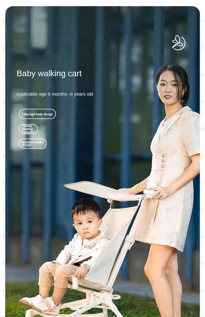2025 new high-view baby stroller Ultra-light foldable travel stroller Portable outdoor baby Carriage Comfortable stroller