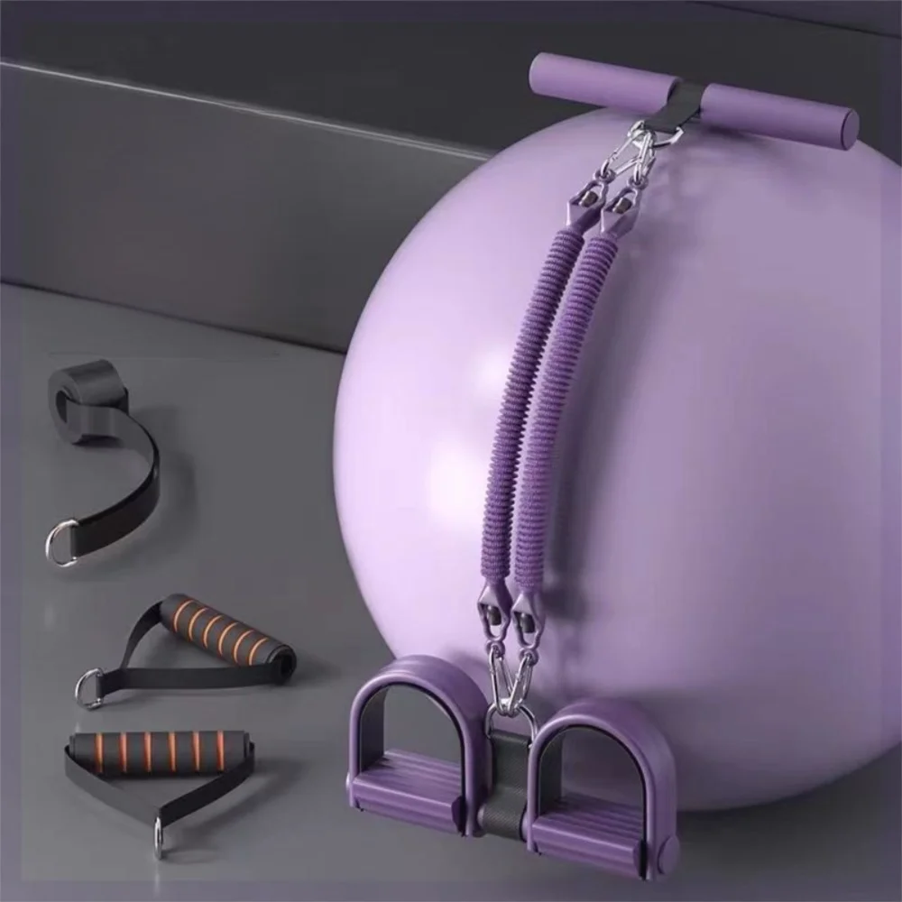 Multifunction Fitness Tension Rope with Handles Adjustable Tension Pedal Ankle Puller Non-Slip Exercise Resistance Band