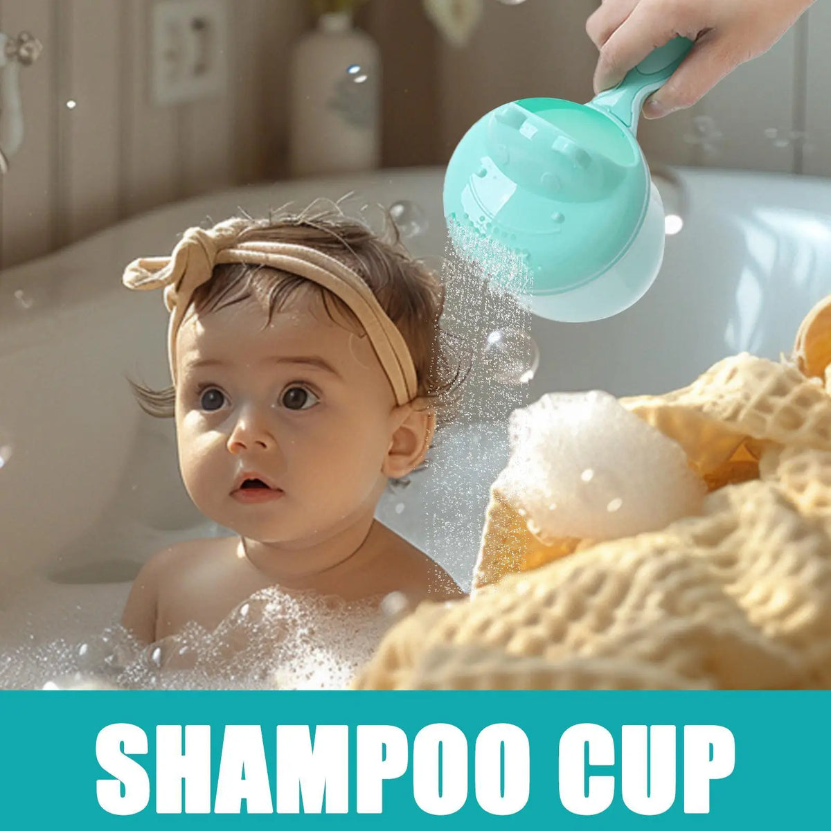 Baby Bath Caps Shampoo Rinser Kids Shampoo Rinse Cup Bath Shower Washing Head Children Bathing Baby Shower Spoons Kids Bath Tool