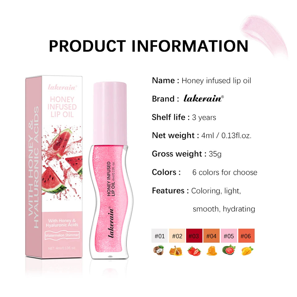 Moisturizing Lip Gloss Oil Nourishes Hydrates Glossy Lips Care Lipstick Plumping Exfoliating Pink Plumping Gloss Oil Makeup