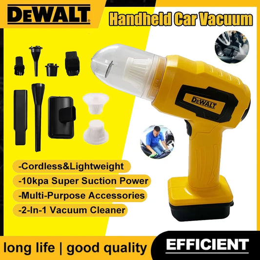 DEWALT Handheld Car Vacuum Cleaner 10Kpa Cordless Dust Collect Machine Andair Blower Power Tool 18V 20V Battery
