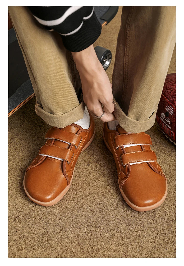 Mens/Women Barefoot Walking Shoes Wide Toe Zero Drop Minimalist Shoes Leather Comfortable Casual Shoes for Gym Driving Office