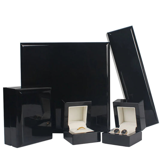 High Gloss Wooden Lacquer Finish Jewelry Ring Earing Box Jewellery Necklace Pendant Bracelet Packaging Storage Case