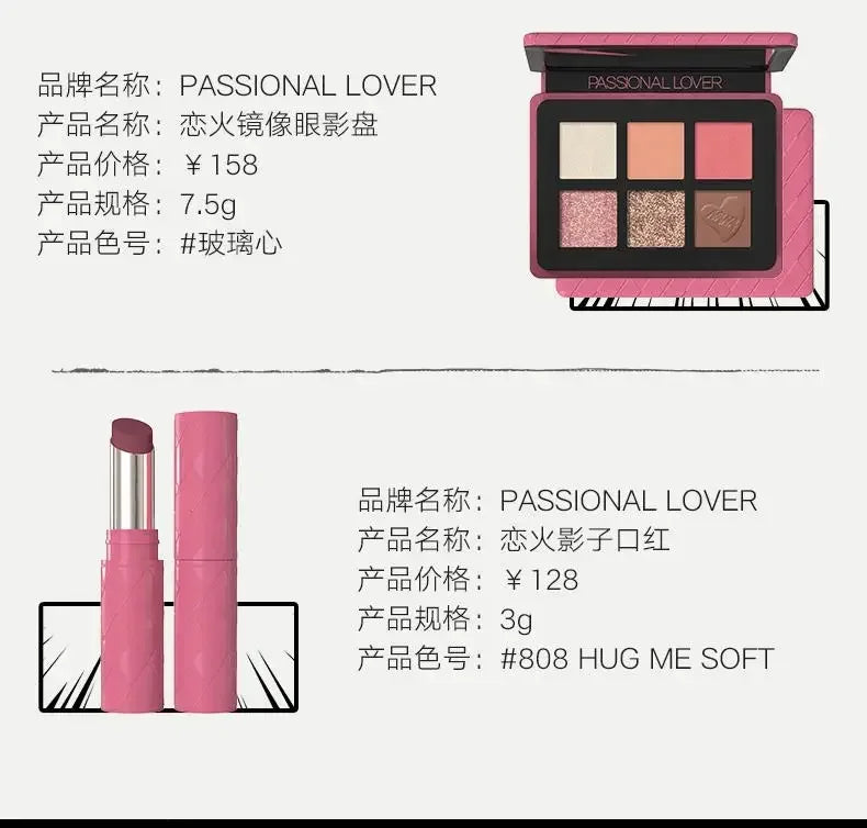 Passional Lover Makeup Cosmetics Set Foundation+eyeshadow+lipstick Long-lasting Moisturizing Waterproof for Women Beauty Makeup