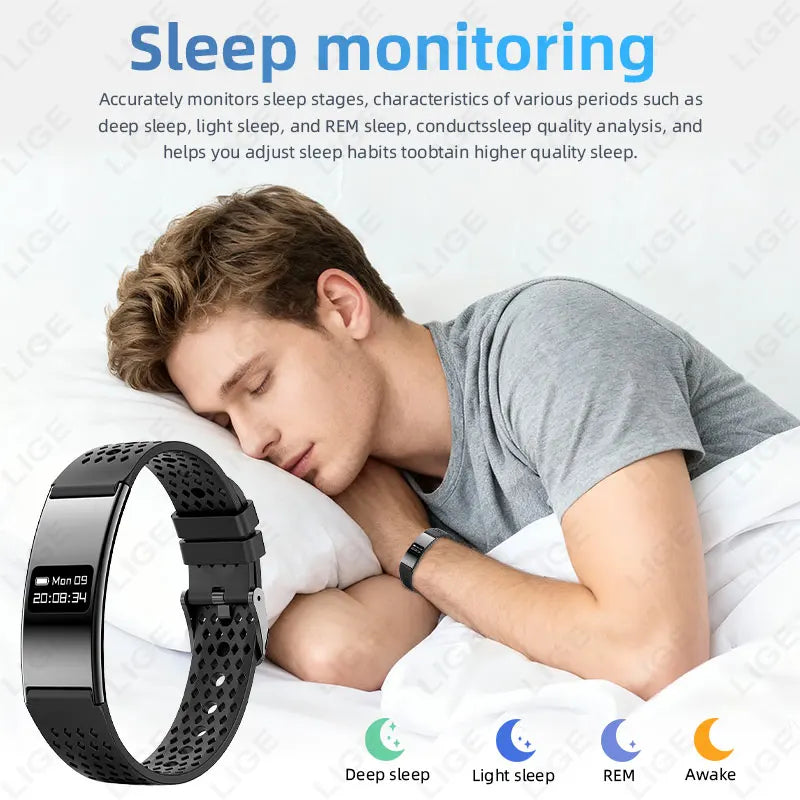Men Women Smart Bracelet Heart Rate Sleep Monitor Health Smart Band Waterproof Sports Fitness Tracker Smartwatch for Android iOS