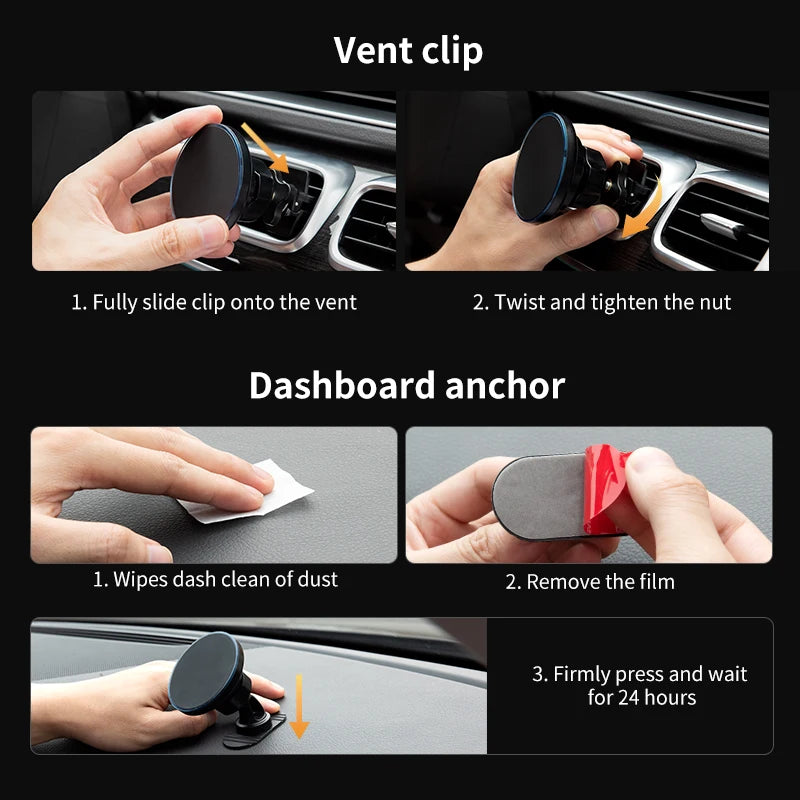 MagSafe Car Mount Charger, 15W Magnetic Car Phone Charger for Vent/Dashboard, [2025 New] Car Phone Holder Mount, Fast Charging M