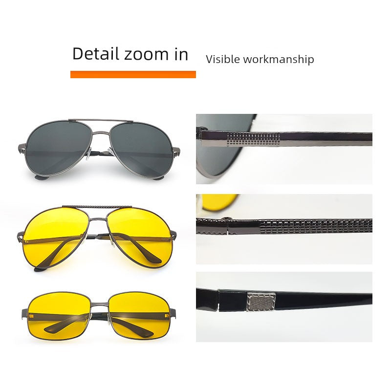 Day and Night Dual-Purpose Sunglasses Anti-High Beam for Driving 2025 New Arrival Brightening Night Vision Goggles Men and Women Fashion Sunglasses