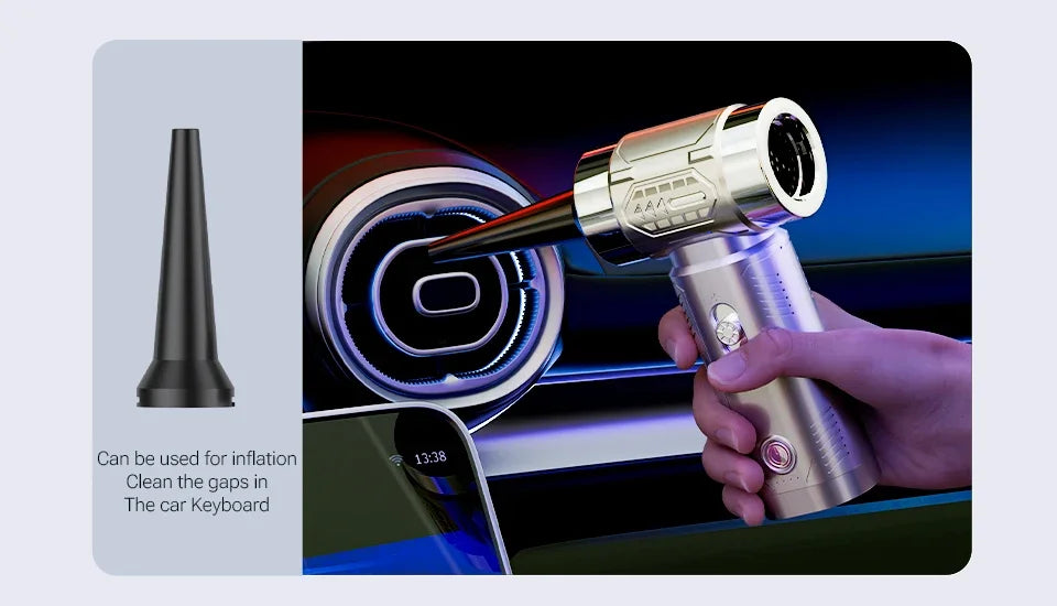 SZUK Mini Air Blower Brushless Motor Turbo Jet Fan Handheld Portable Duct Fan Turbofan Powerful Air Blower Car Vacuum Cleaner