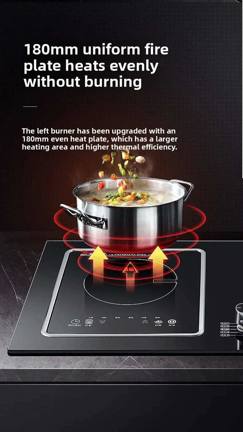 Double Burner Built-in Gas Stove With Electronic Ignition Energy Efficient Natural Gas Stove For Use
